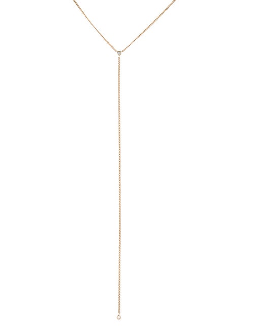 Ring Concierge 14K Diamond Curb Chain Lavalier Necklace