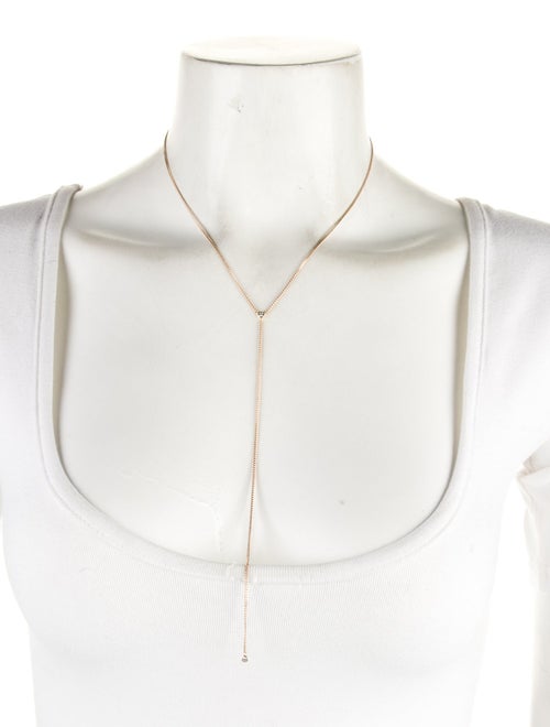 Ring Concierge 14K Diamond Curb Chain Lavalier Necklace