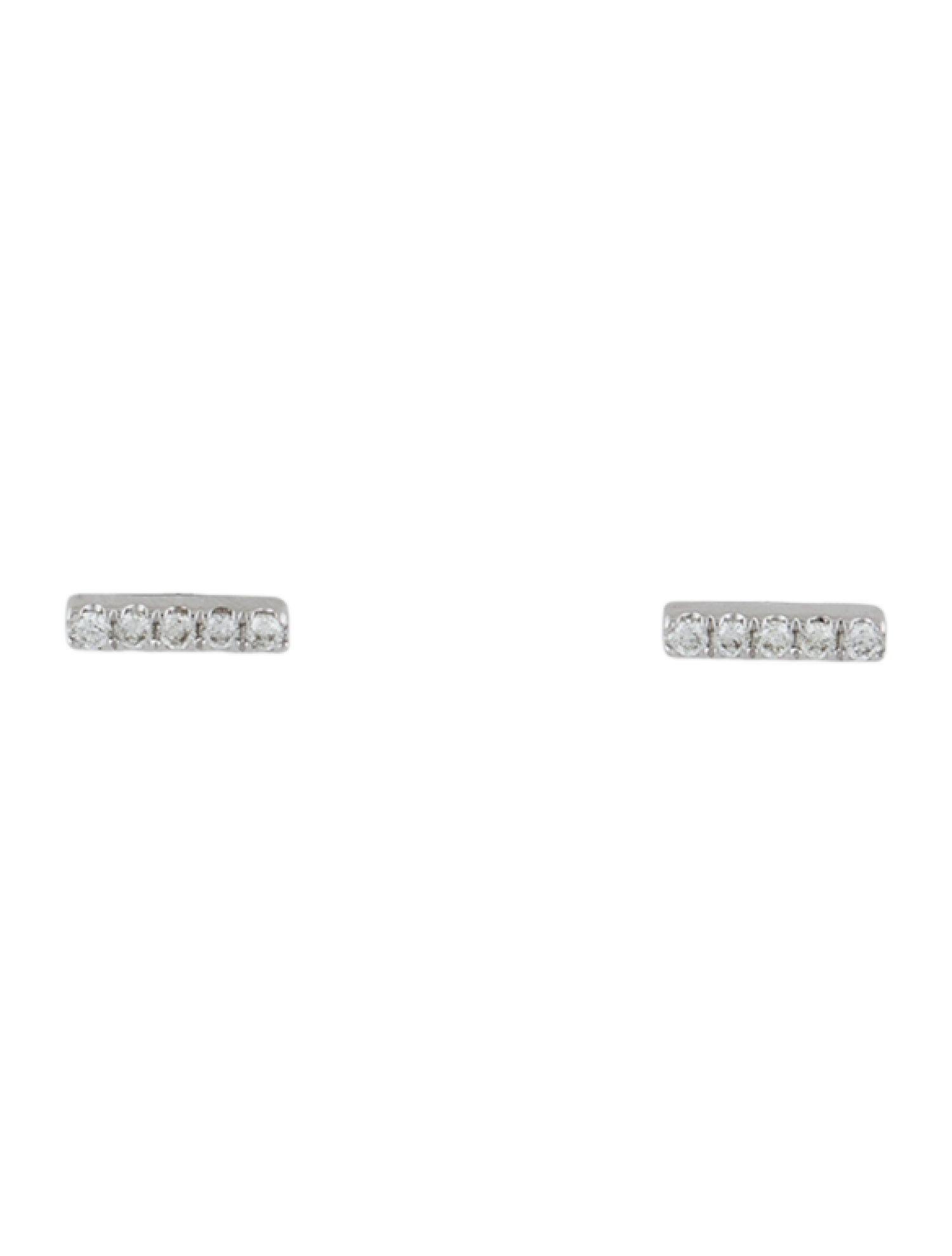 Ring Concierge 14K Diamond Bar Stud Earrings
