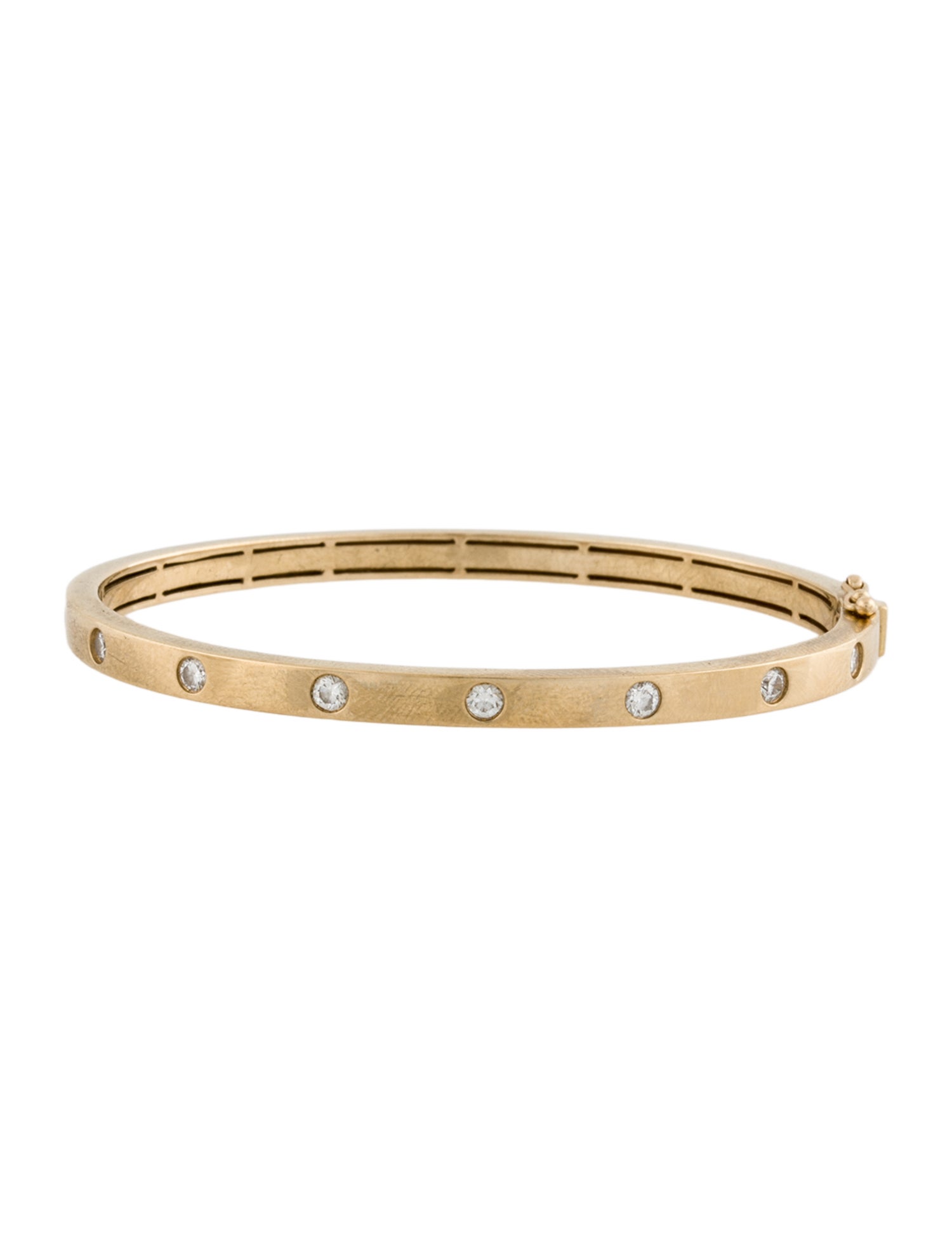 Ring Concierge 14K Diamond Inlay Bangle Bracelet