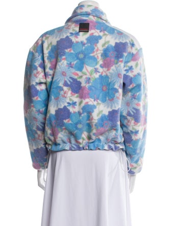 Bogner Fire + Ice x LoveShackFancy Floral Print Faux Fur Jacket