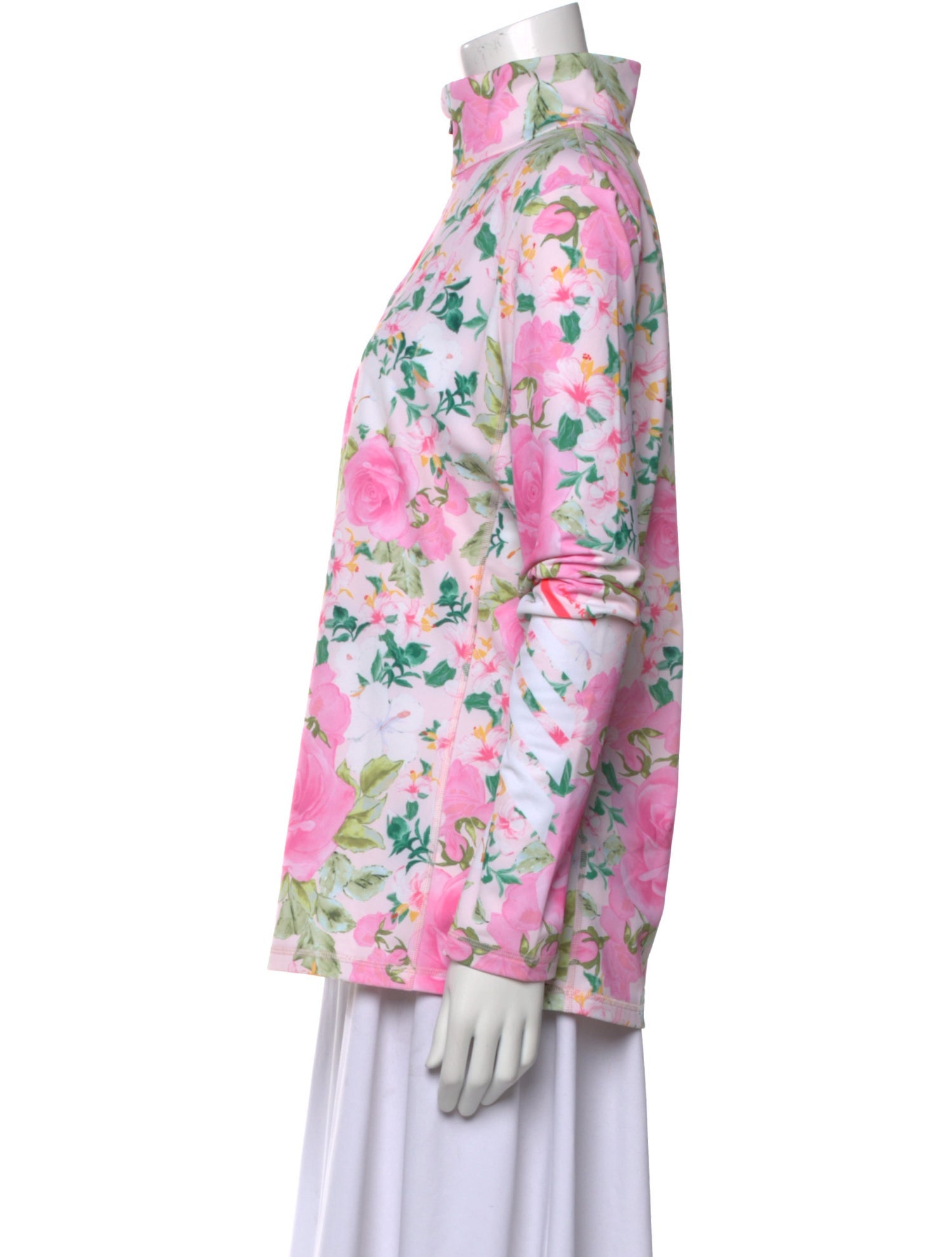 Bogner Fire + Ice x LoveShackFancy Floral Print Mock Neck Blouse w/ Tags