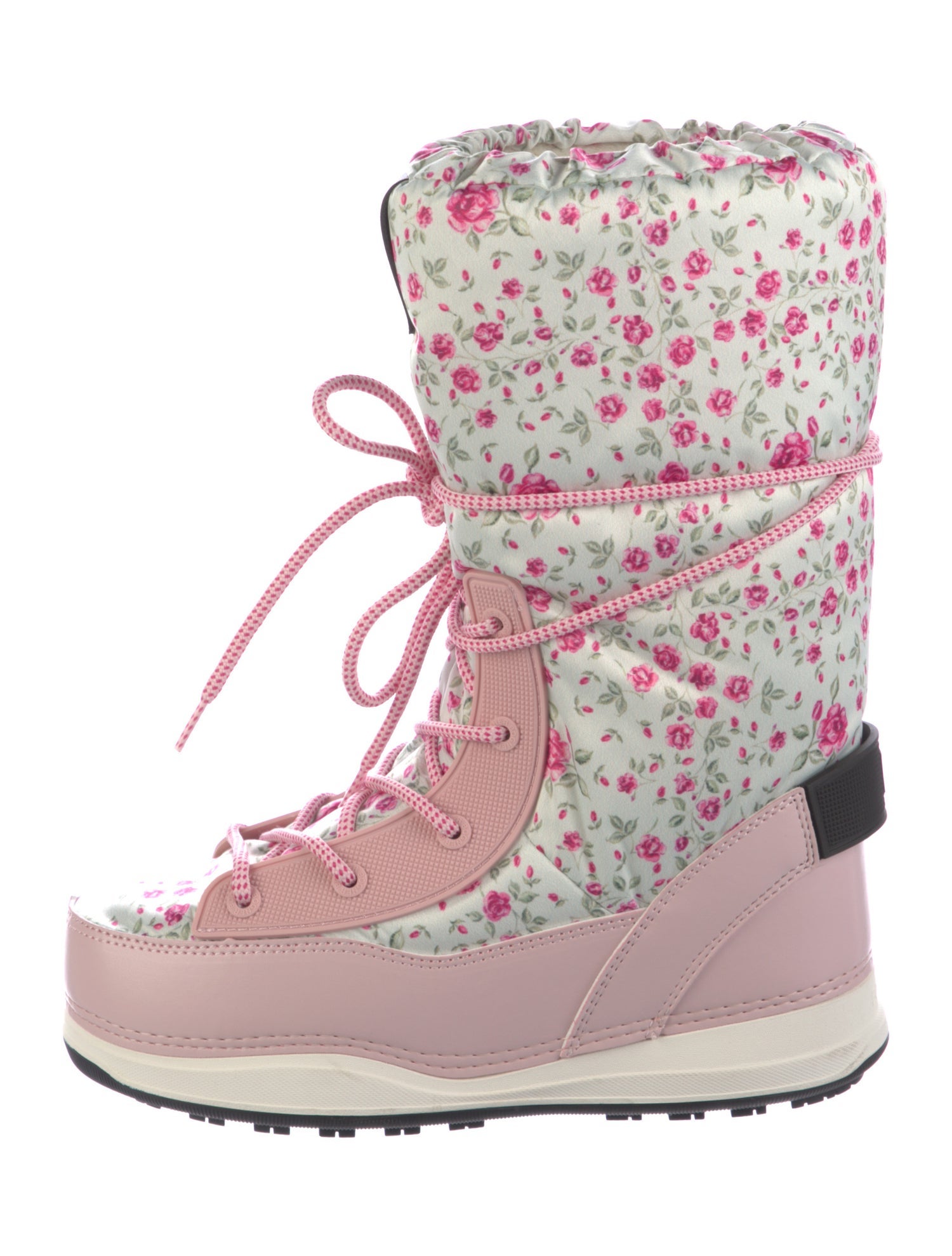 Bogner Fire + Ice x LoveShackFancy Floral Print Lace-Up Boots