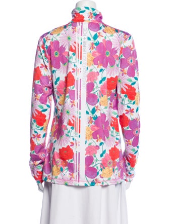 Bogner Fire + Ice x LoveShackFancy Floral Print Mock Neck Blouse