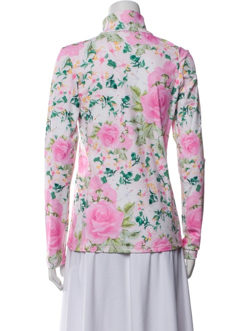 Bogner Fire + Ice x LoveShackFancy Floral Print Mock Neck Top
