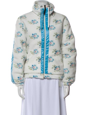 Bogner Fire + Ice x LoveShackFancy Floral Print Faux Fur Jacket