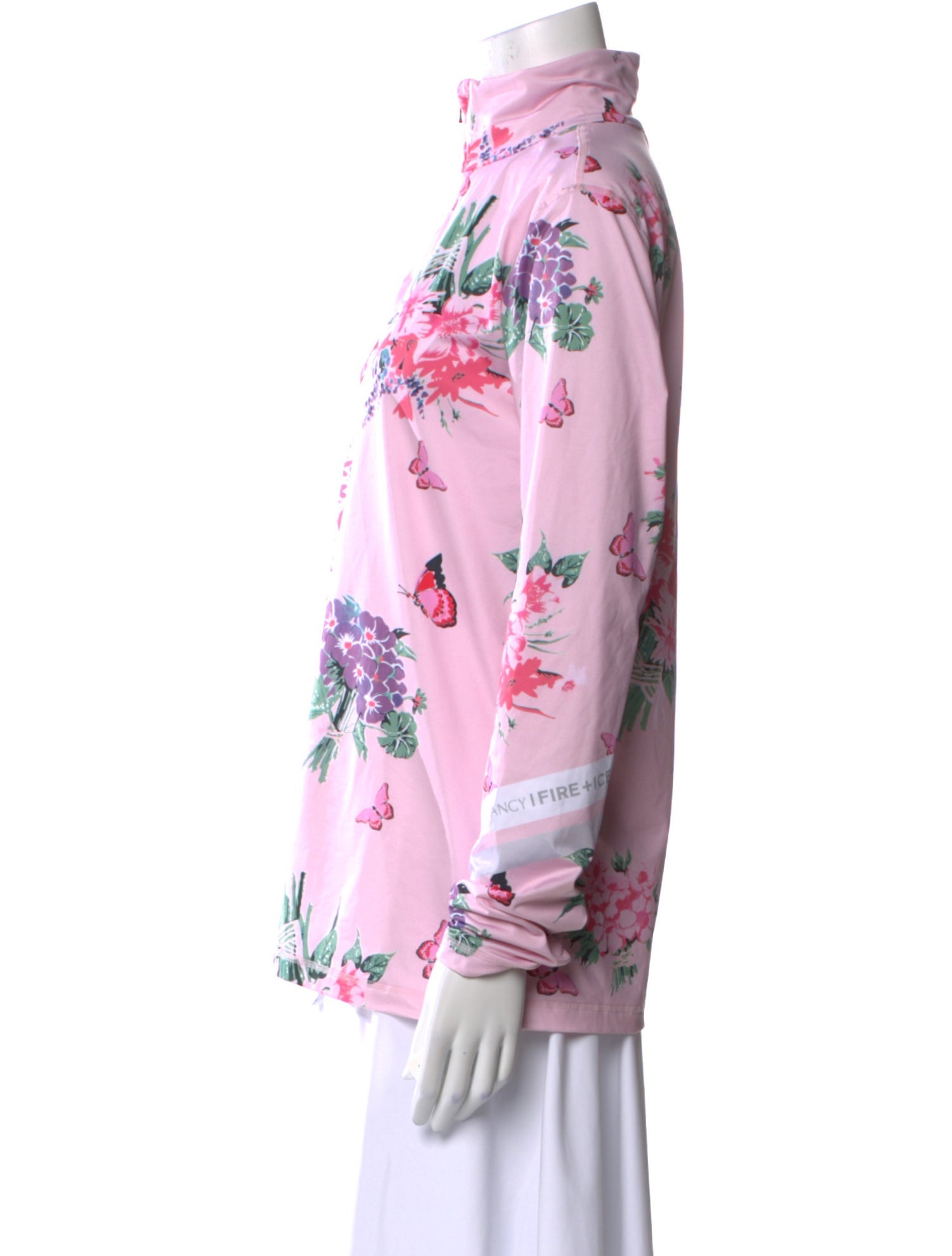 Bogner Fire + Ice x LoveShackFancy Floral Print Mock Neck Blouse