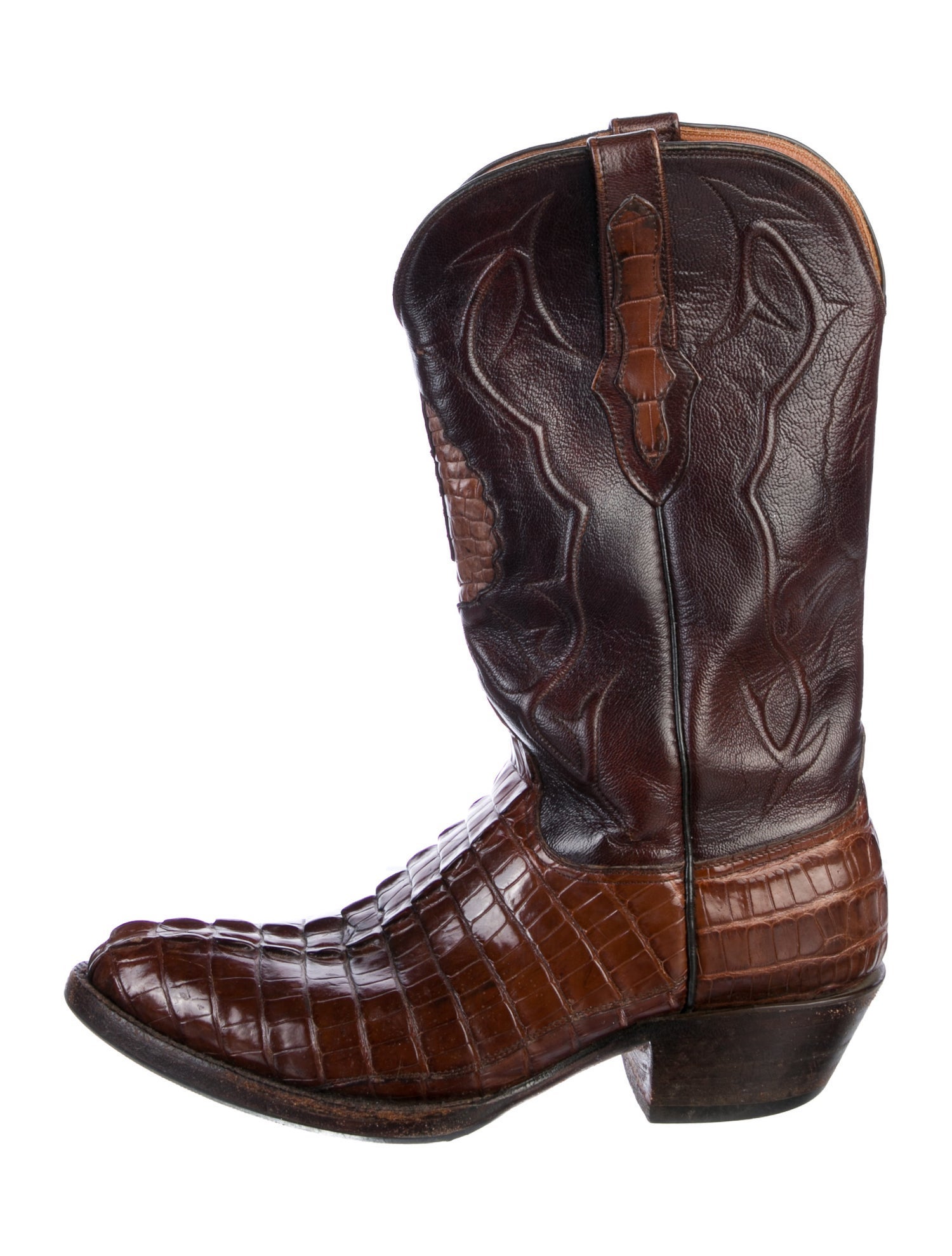 Black Jack Boots Caiman Animal Print Western Boots