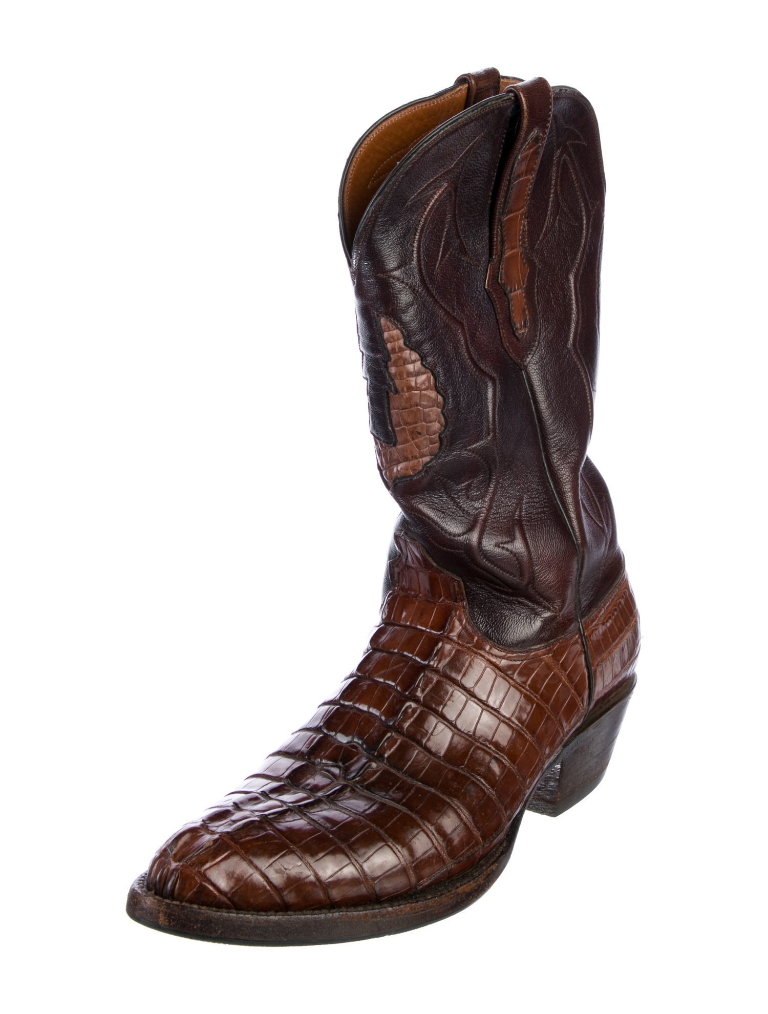 Black Jack Boots Caiman Animal Print Western Boots