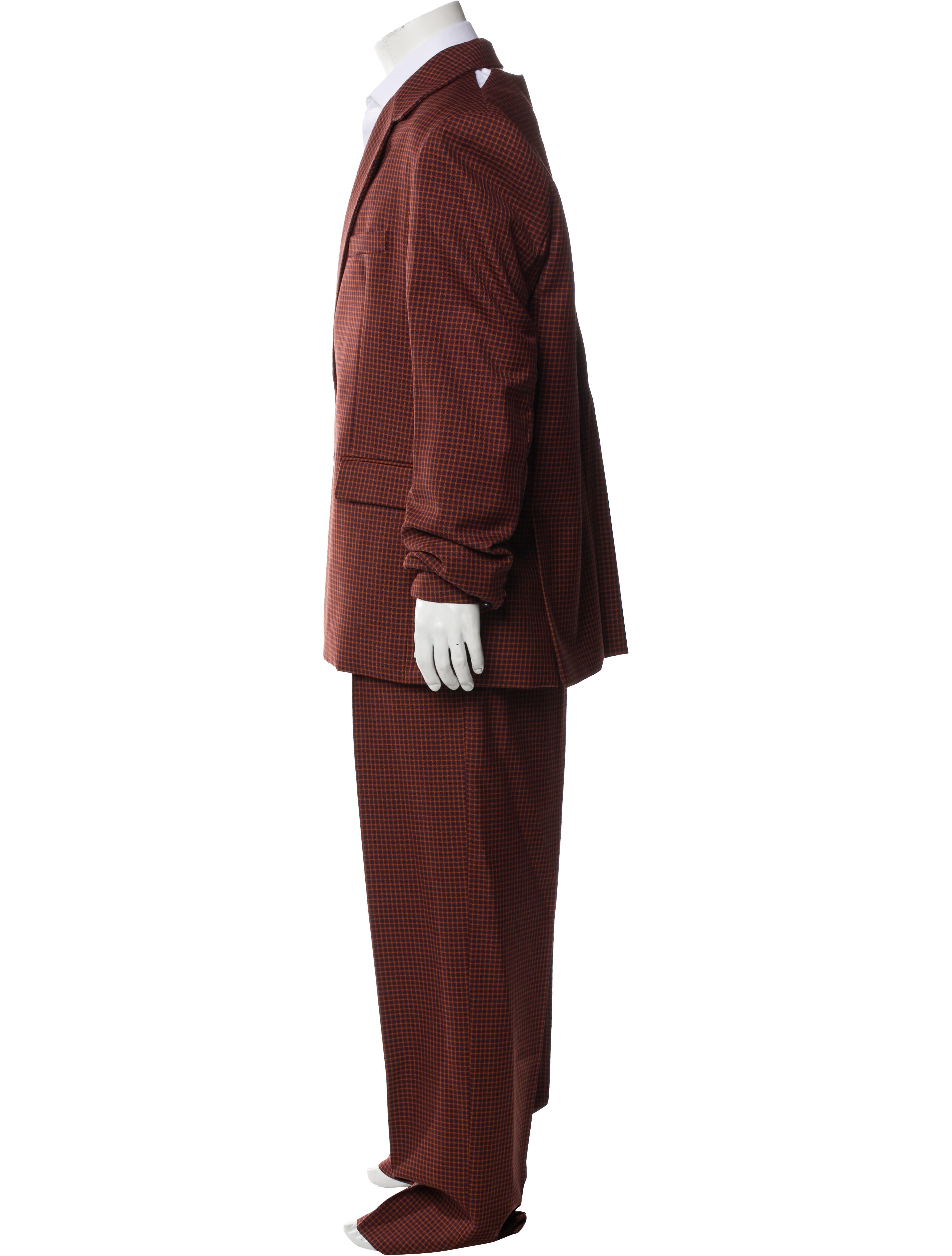 Botter Virgin Wool Plaid Print Two-Piece Blazer w/ Tags