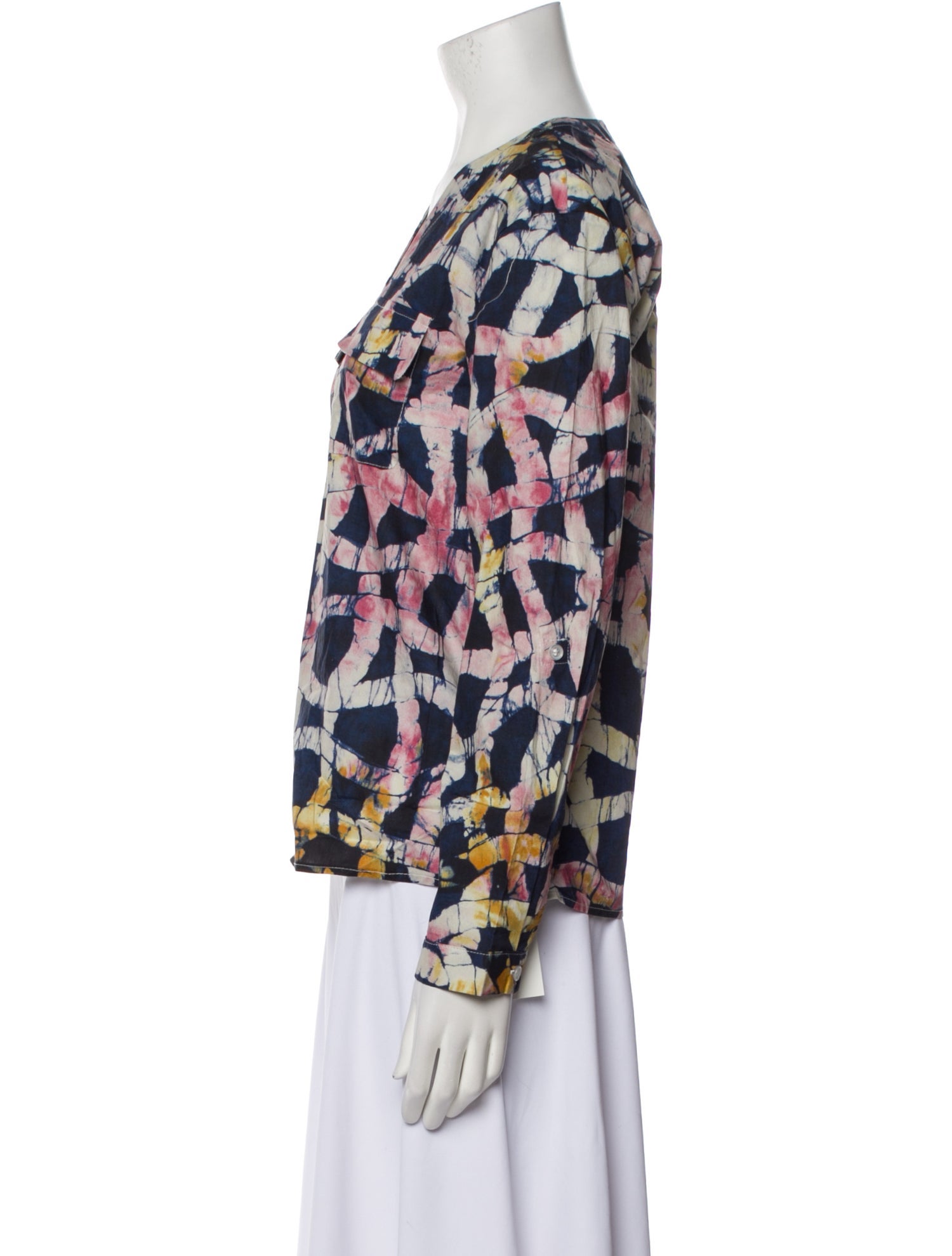 Busayo Printed V-Neck Blouse