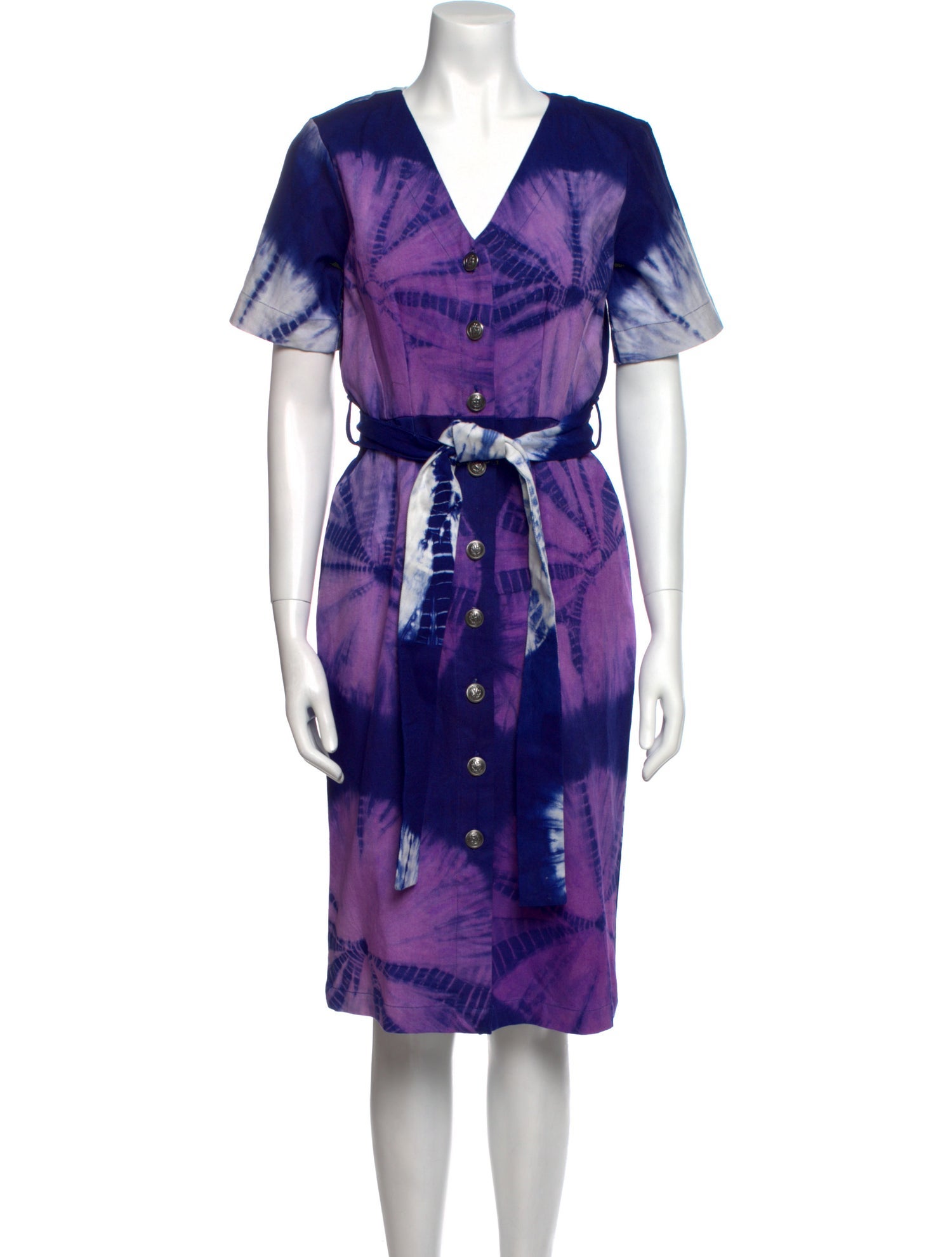 Busayo Tie-Dye Print Knee-Length Dress