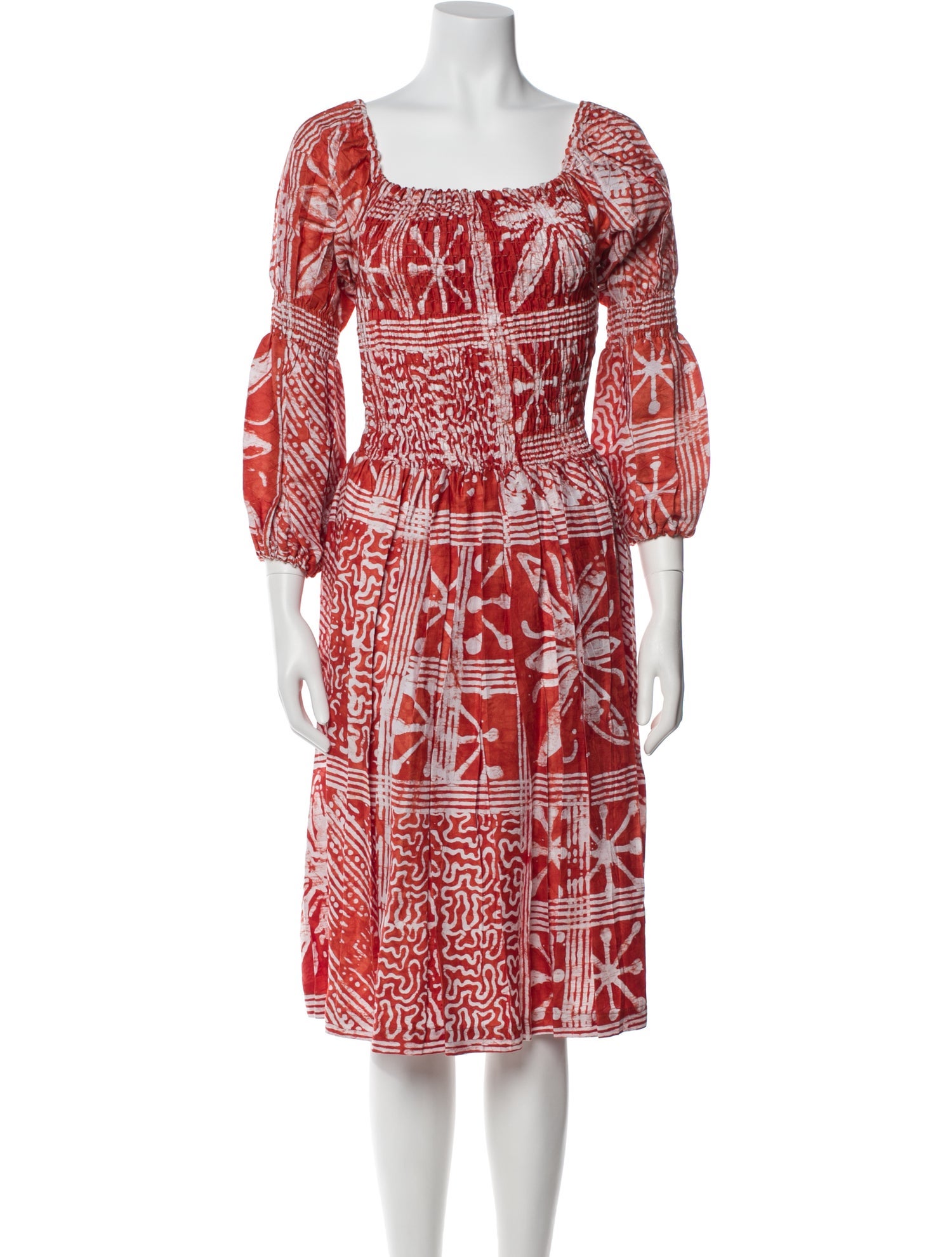 Busayo Printed Knee-Length Dress