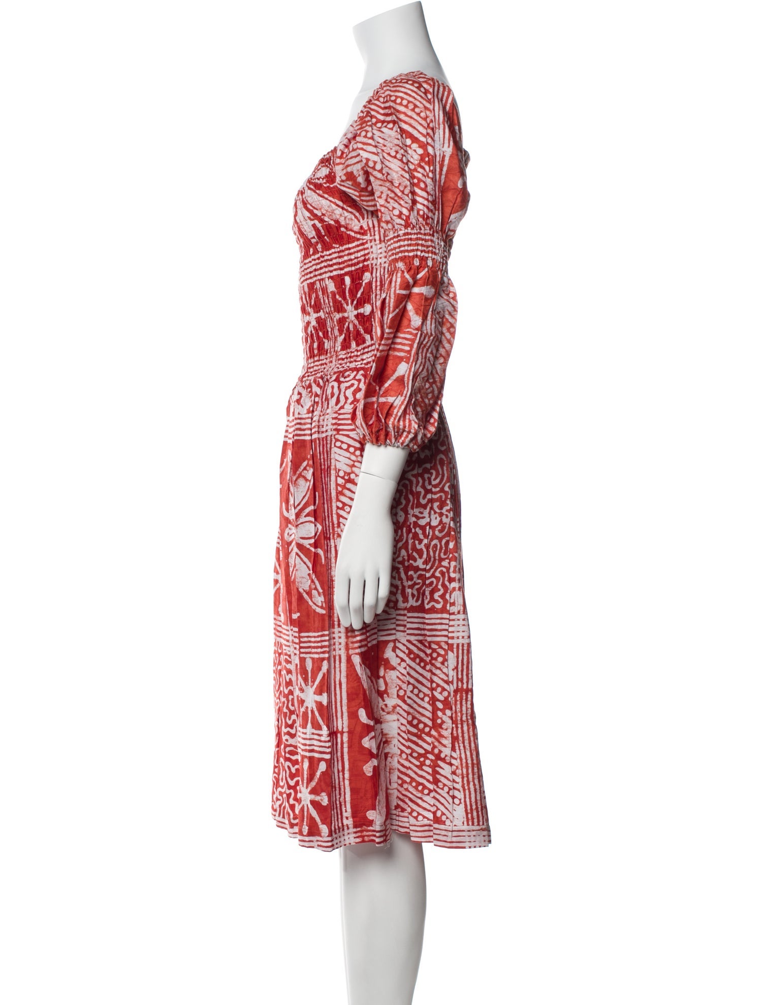 Busayo Printed Knee-Length Dress