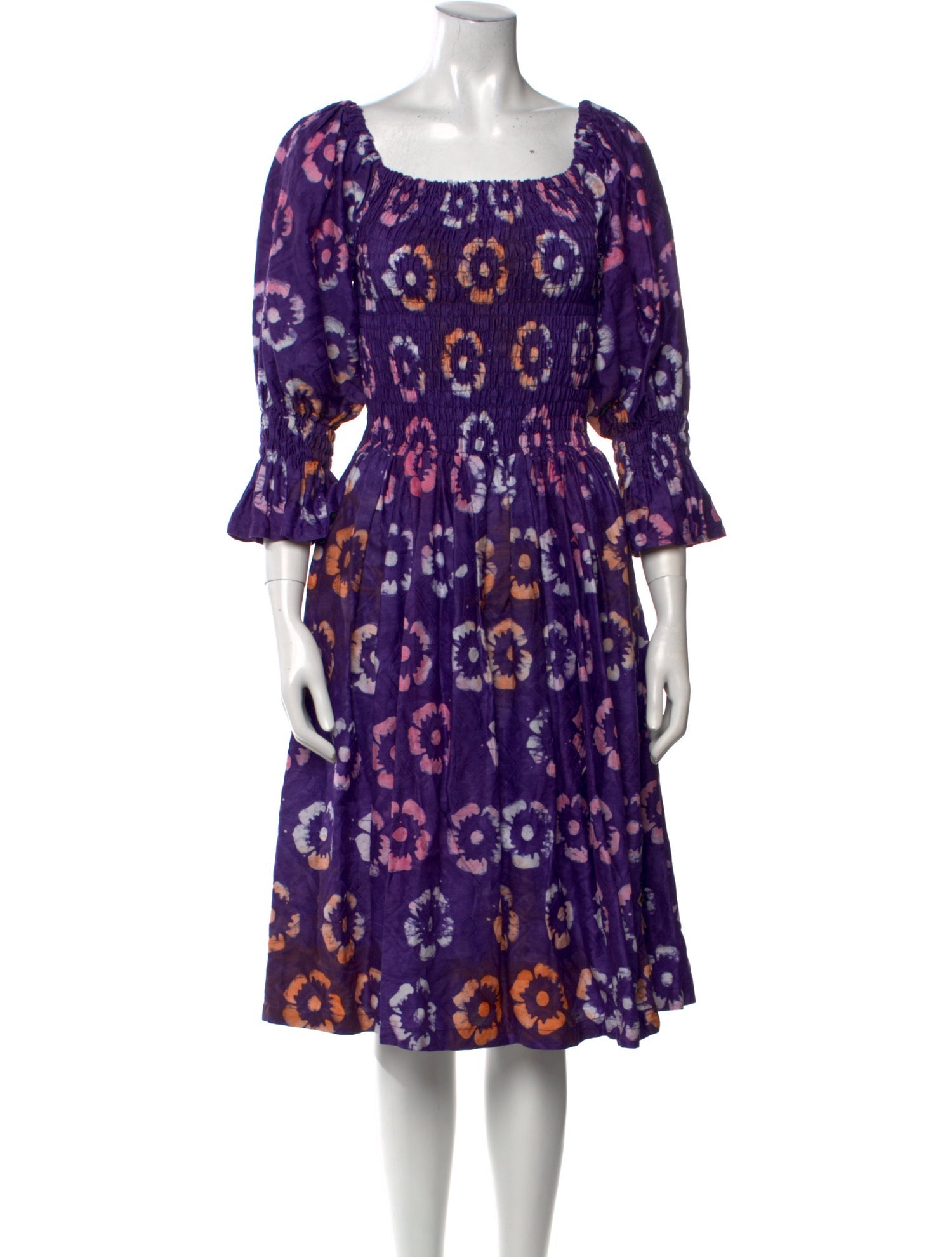 Busayo Tie-Dye Print Knee-Length Dress