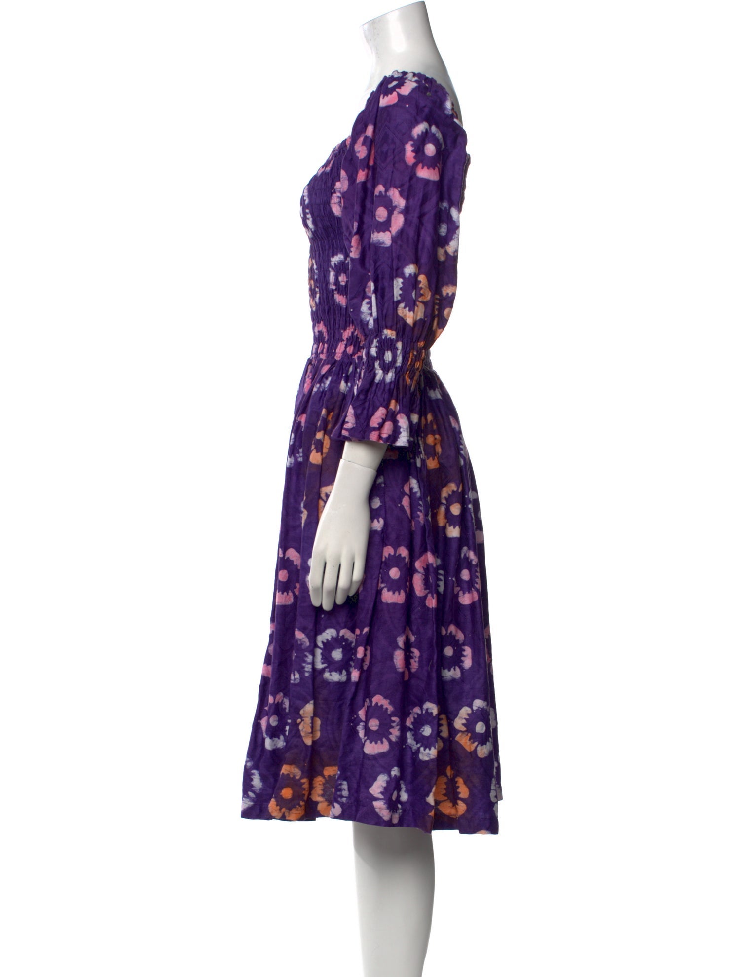 Busayo Tie-Dye Print Knee-Length Dress