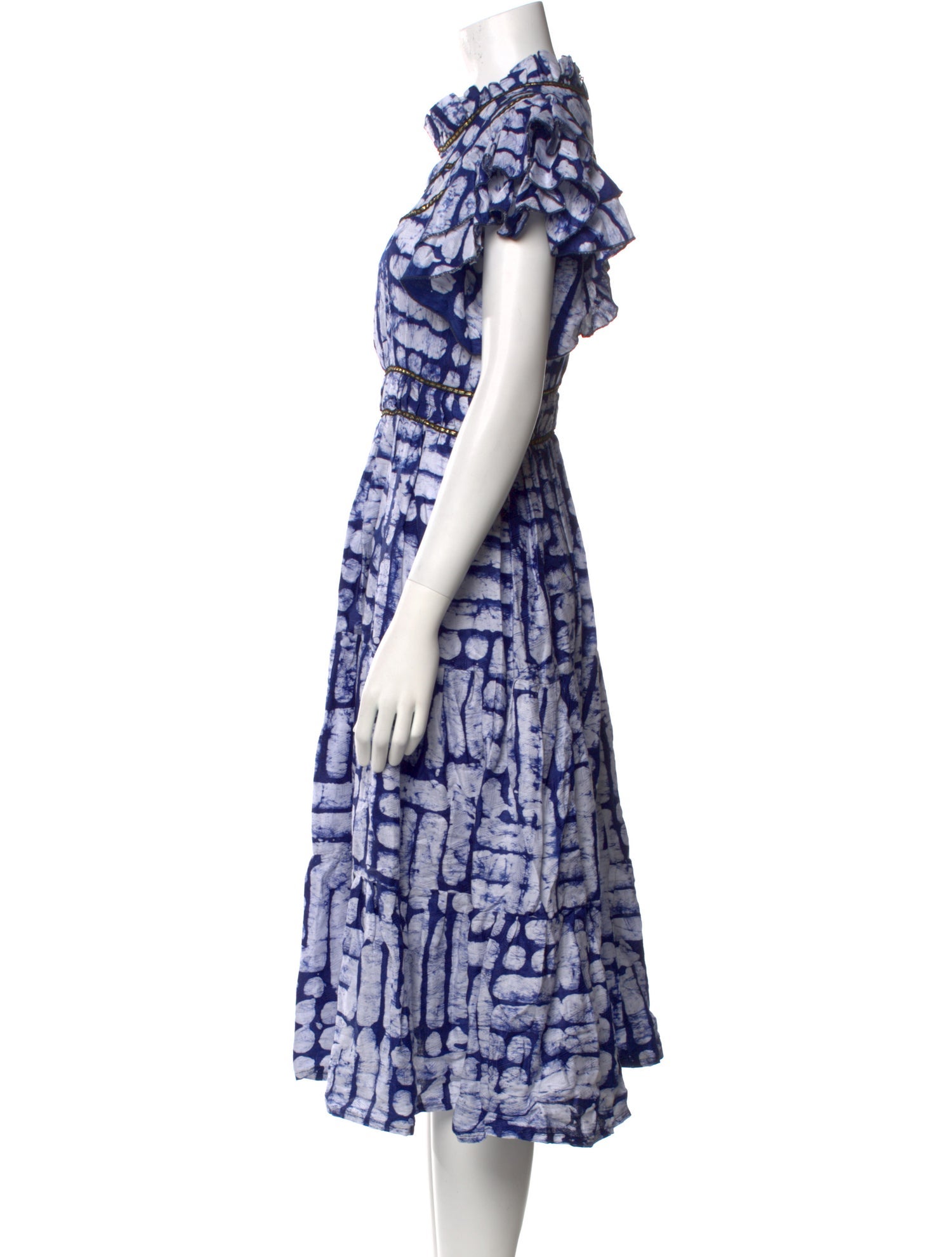Busayo Printed Midi Length Dress w/ Tags