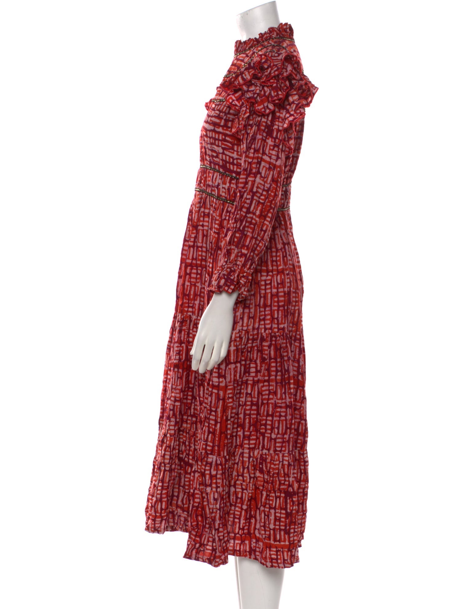 Busayo Plaid Print Midi Length Dress w/ Tags