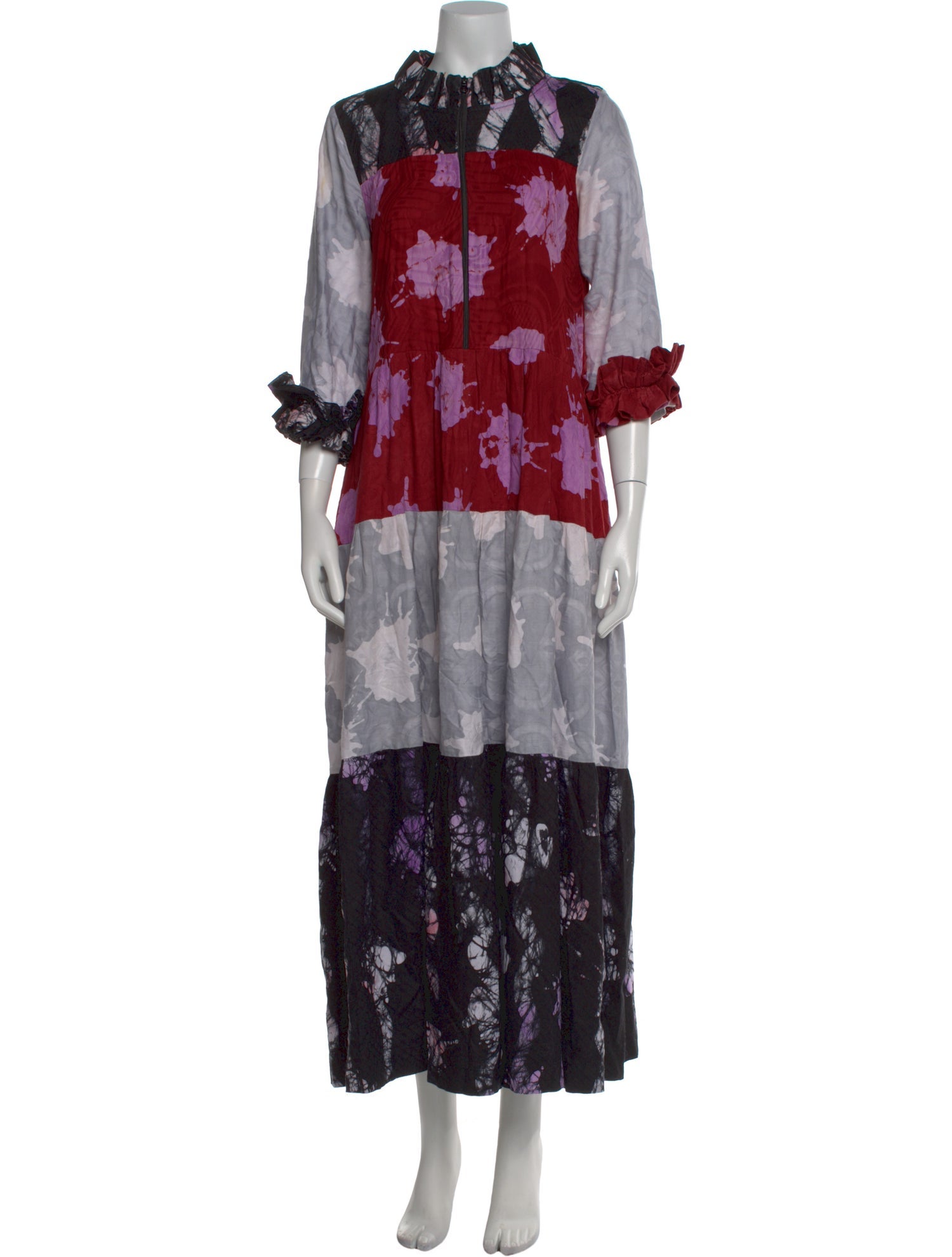 Busayo Floral Print Knee-Length Dress