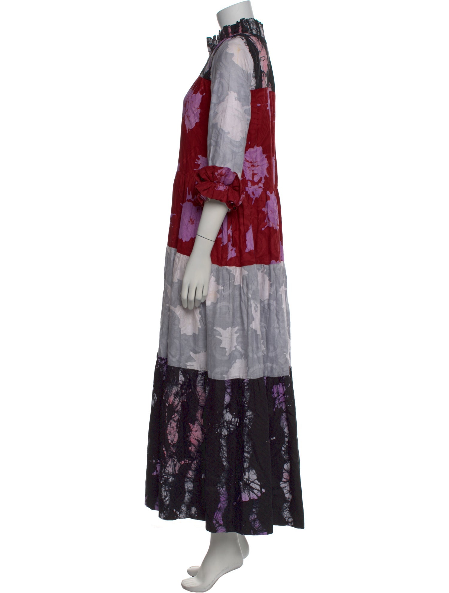 Busayo Floral Print Knee-Length Dress