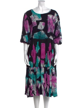 Busayo Printed Midi Length Dress