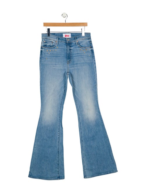 Bowie x Mother Mid-Rise Wide Leg Jeans