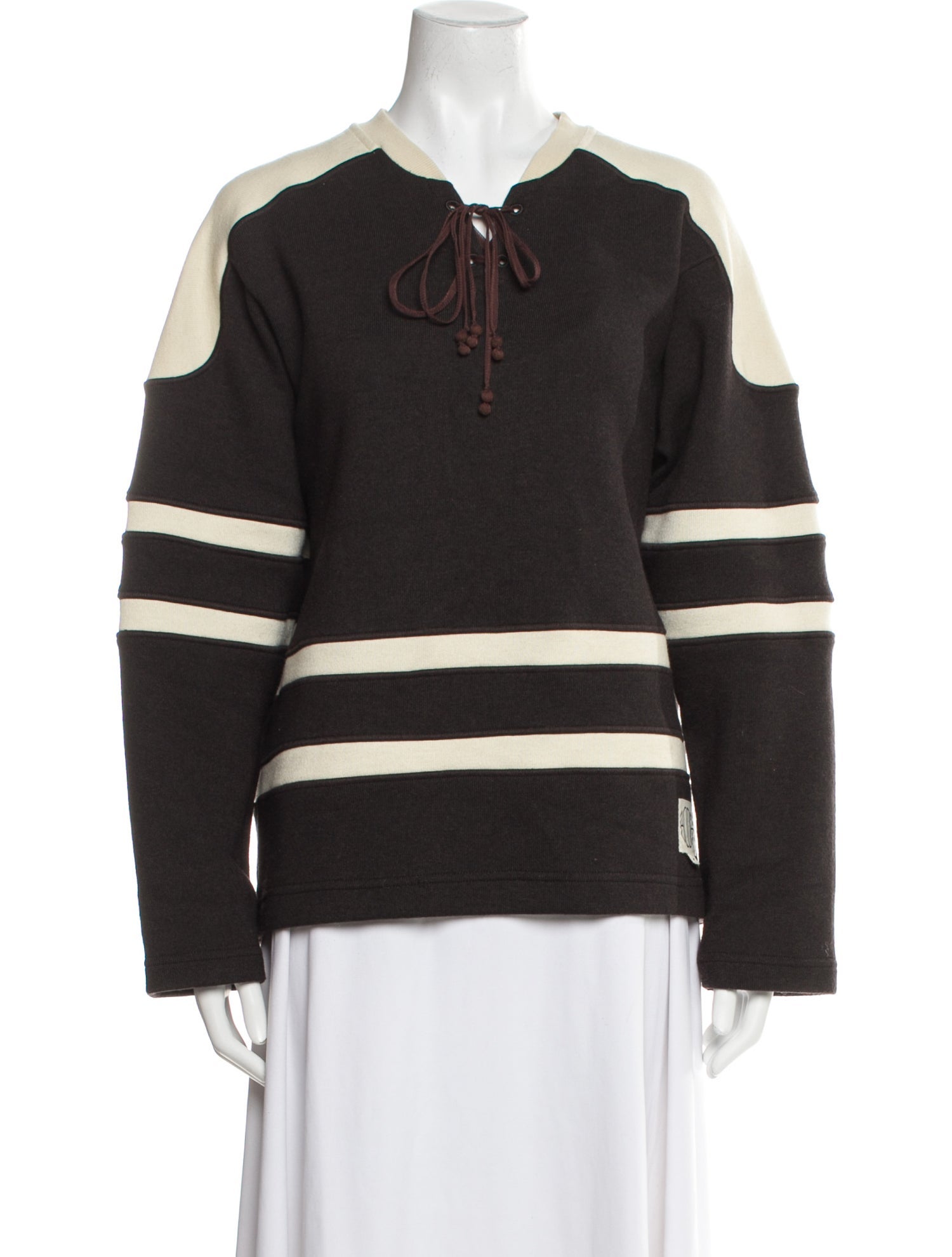 Bode X Nike Striped Tie Neck Sweatshirt