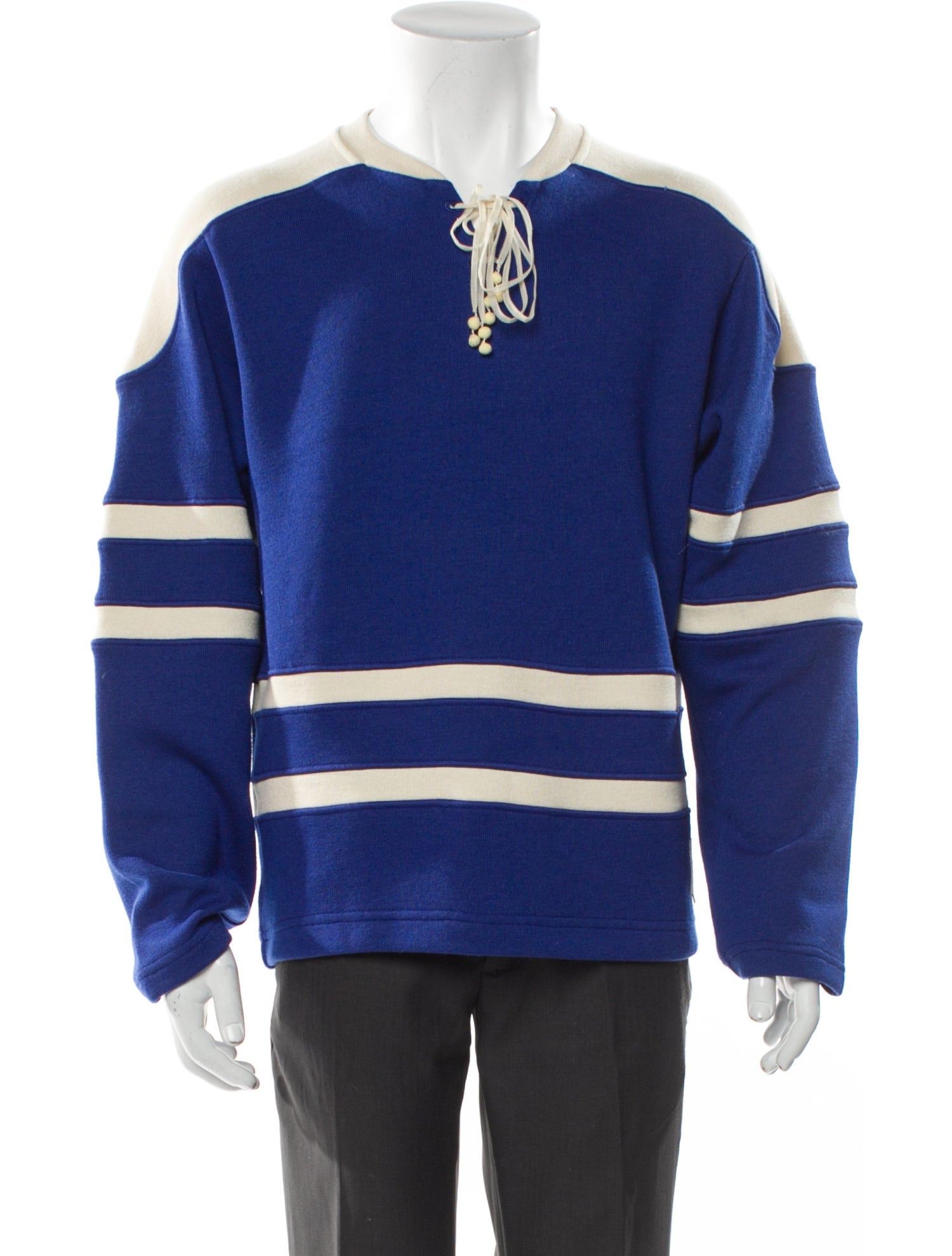 Bode X Nike Striped Mock Neck Polo Sweater