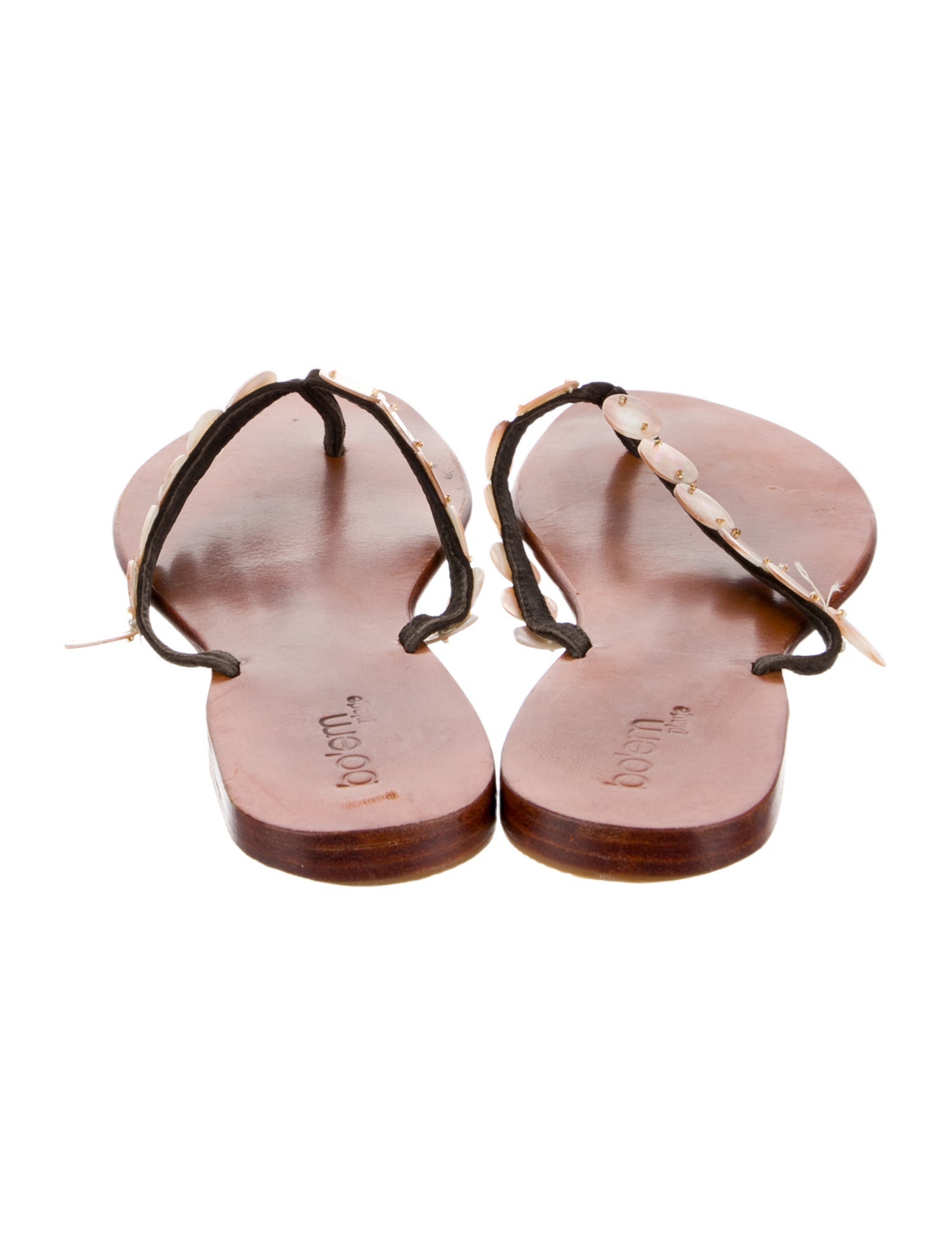 Bo'em Plage Leather Animal Print Slides