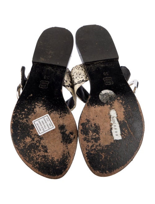 Bo'em Plage Leather T-Strap Sandals