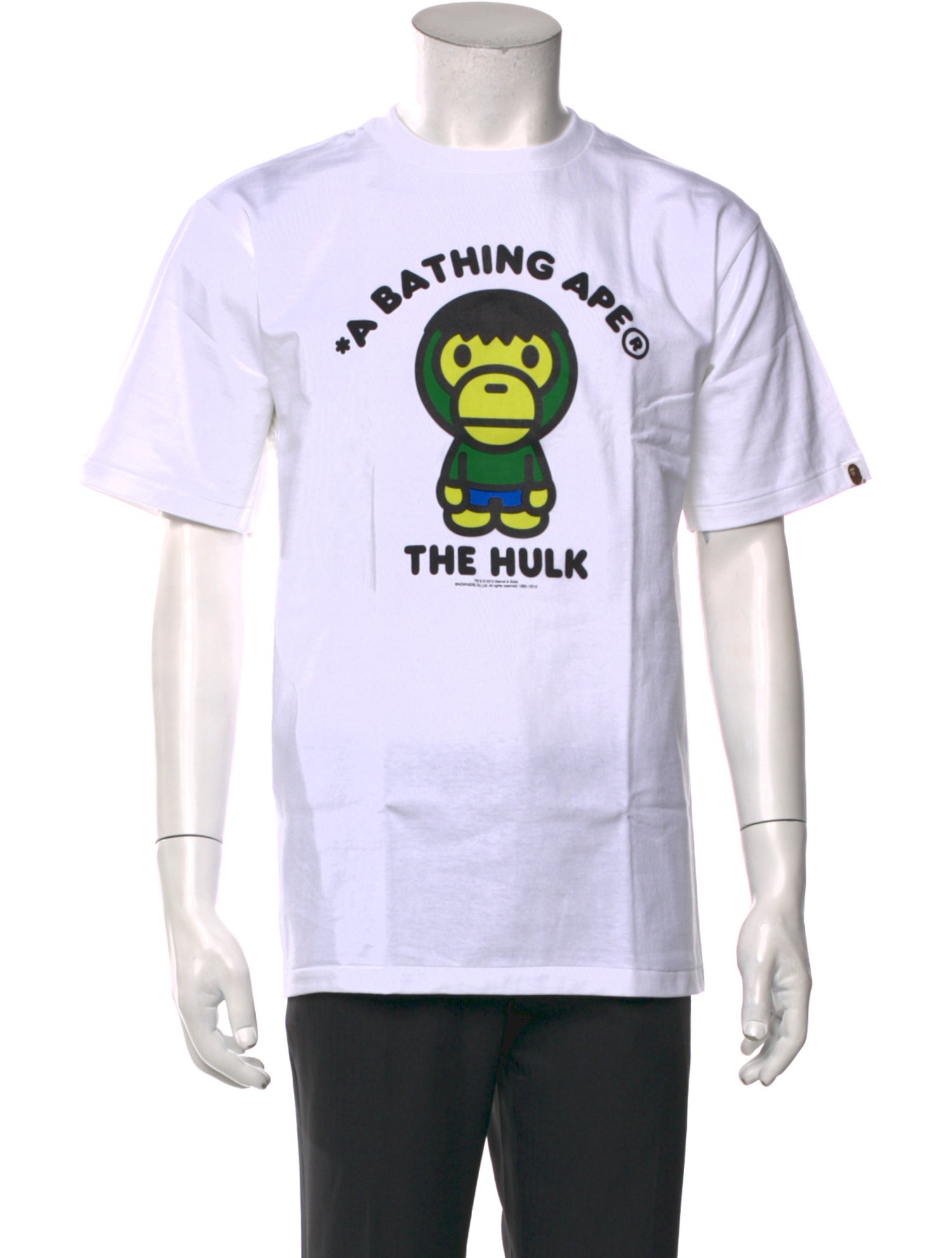 Bape x Marvel Graphic Print Crew Neck T-Shirt w/ Tags