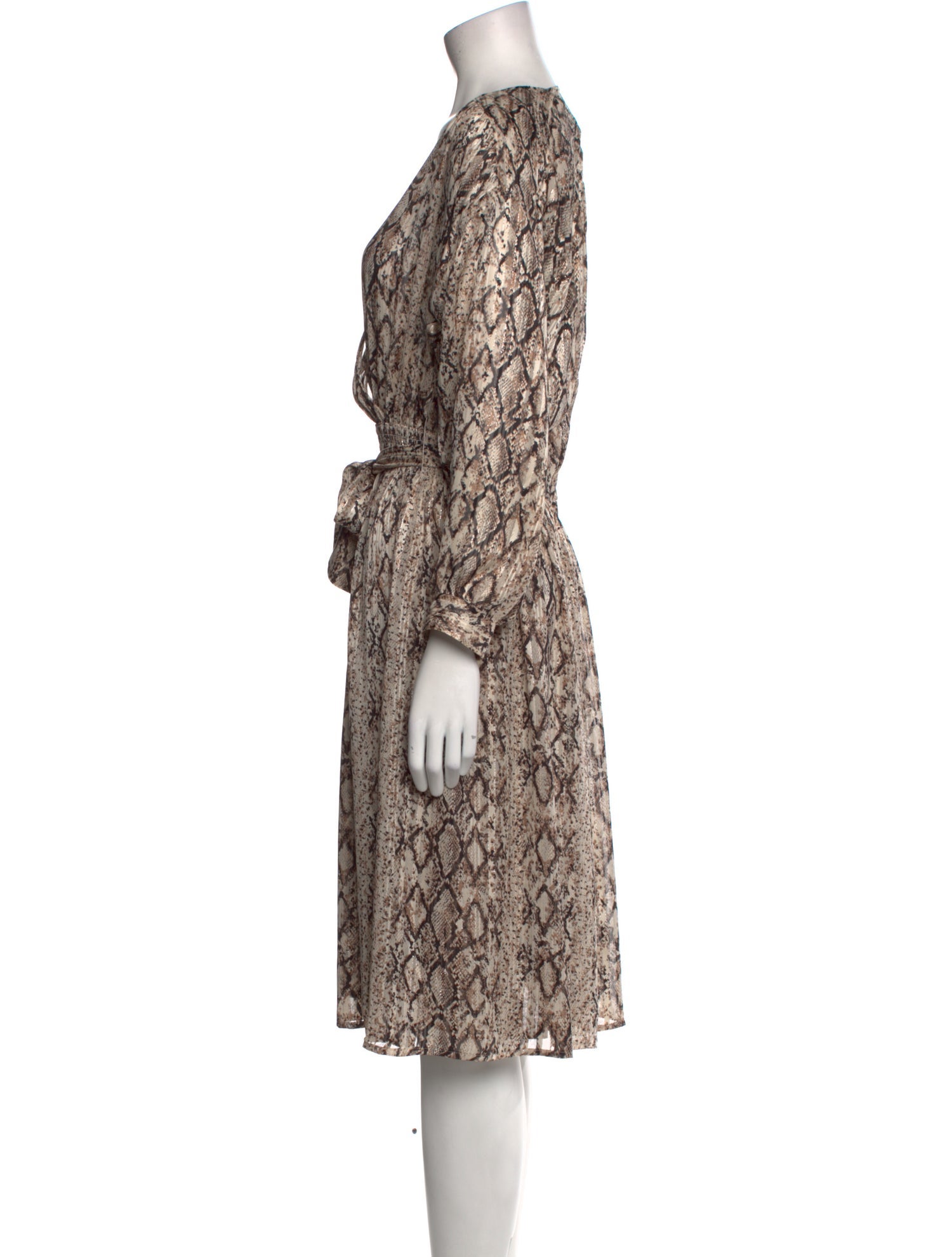 Brochu Walker Animal Print Midi Length Dress