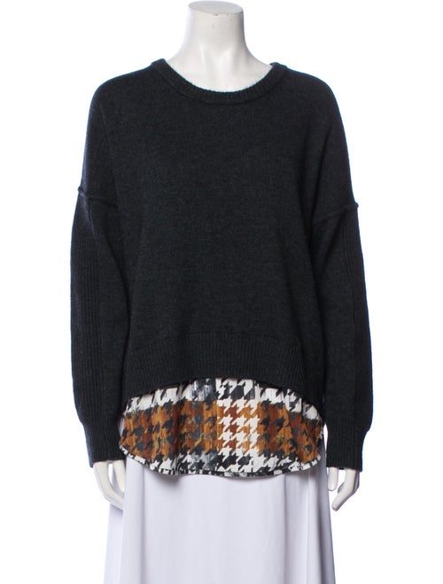Brochu Walker Wool Houndstooth Print Sweater