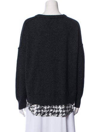 Brochu Walker Wool Houndstooth Print Sweater