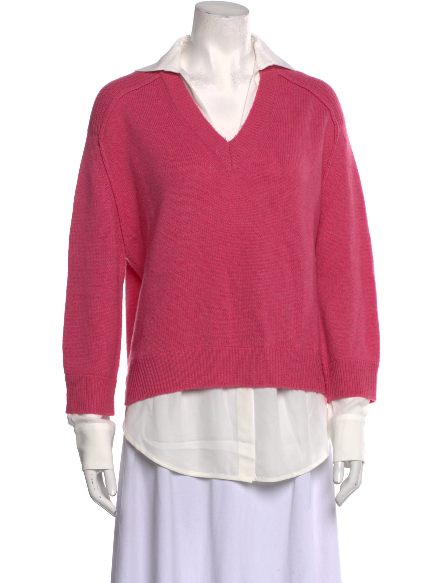 Brochu Walker Wool Colorblock Pattern Sweater