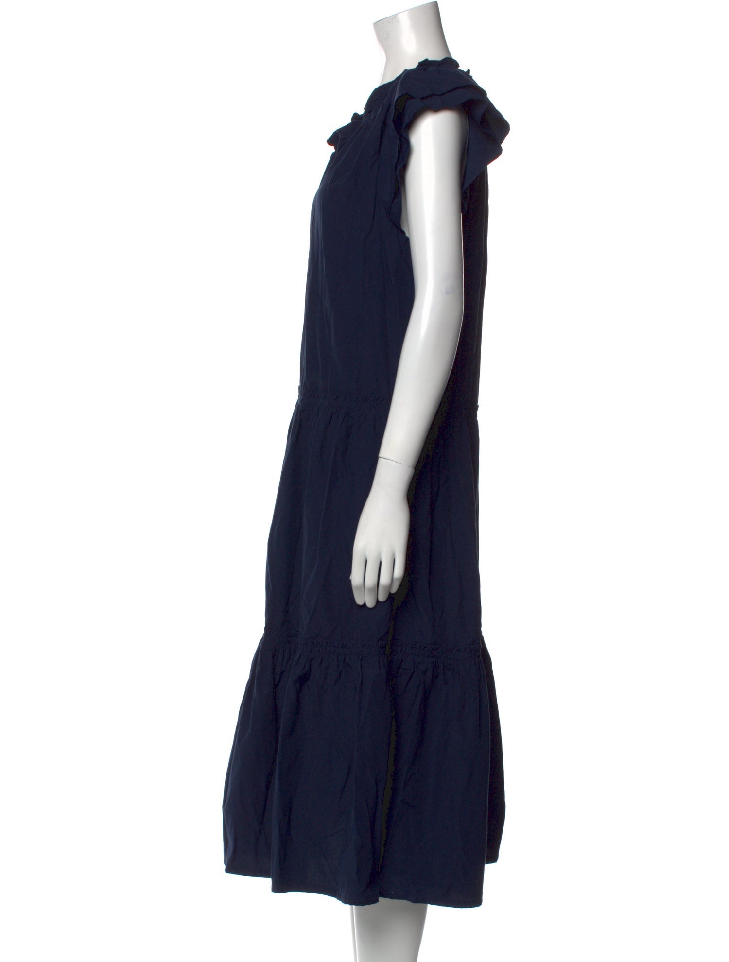 Brochu Walker V-Neck Midi Length Dress