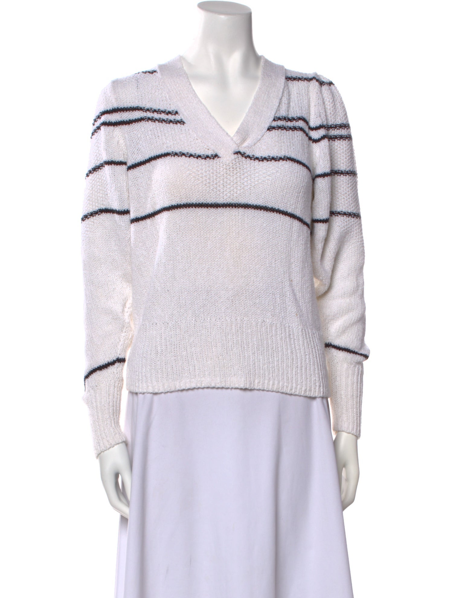 Brochu Walker Striped V-Neck Sweater