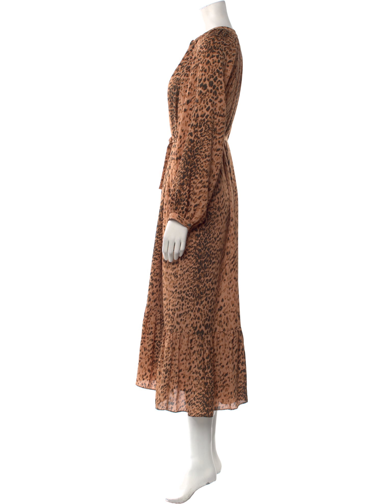 Brochu Walker Animal Print Midi Length Dress