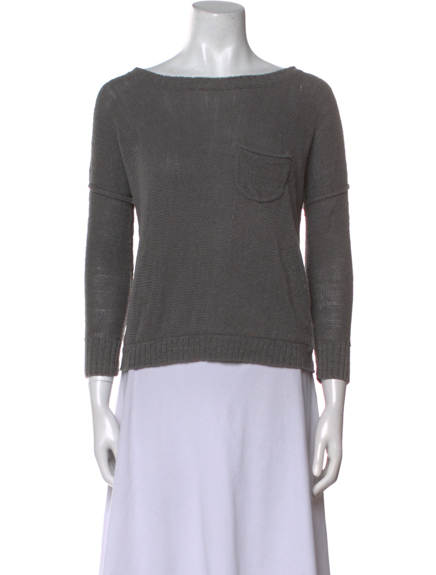 Brochu Walker Linen Bateau Neckline Sweater