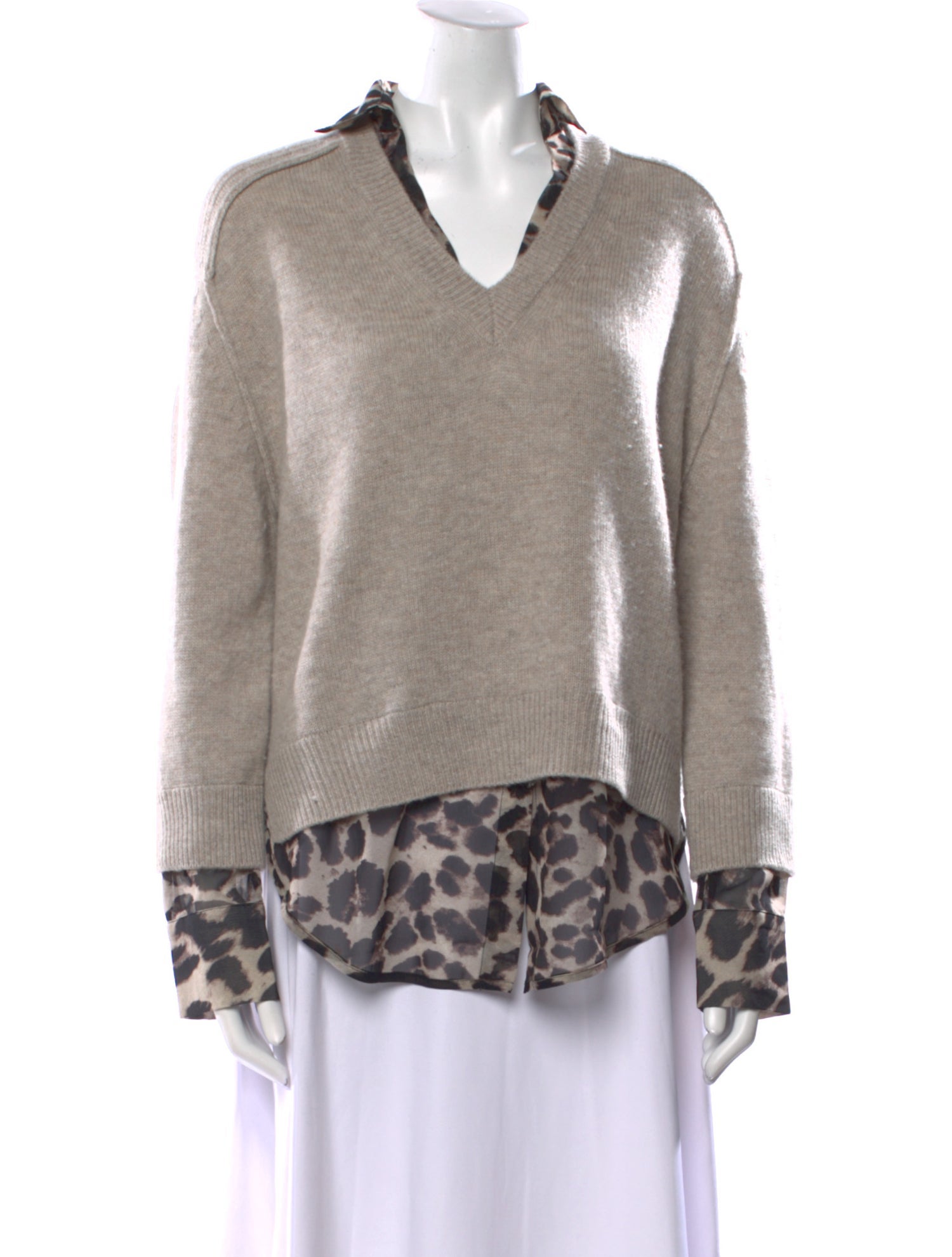 Brochu Walker Wool Animal Print Sweater