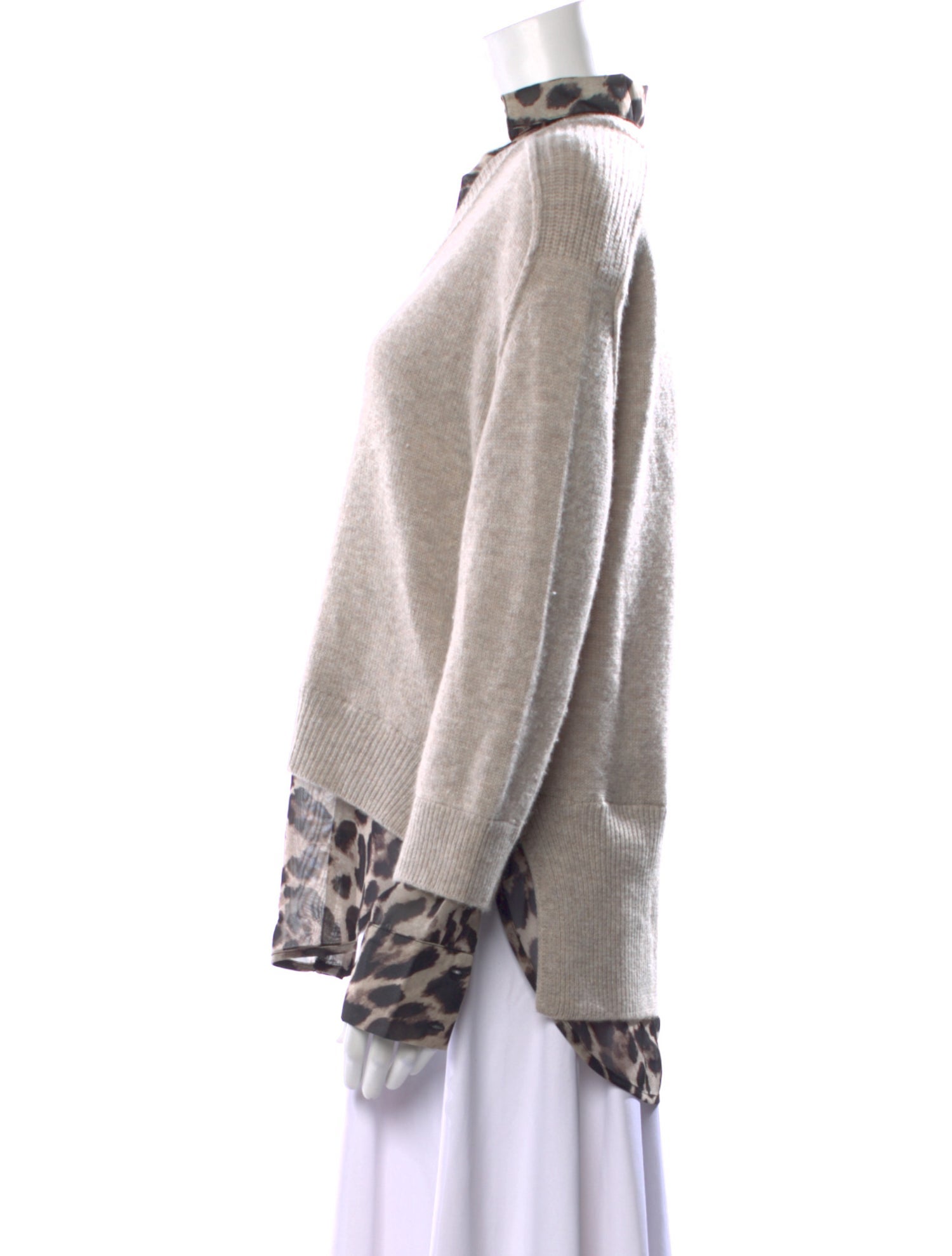 Brochu Walker Wool Animal Print Sweater