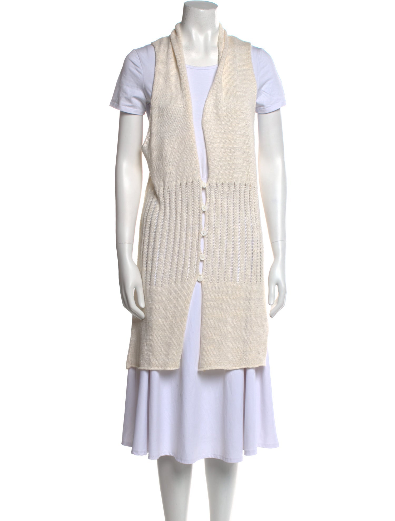 Brochu Walker Linen Open Front Sweater