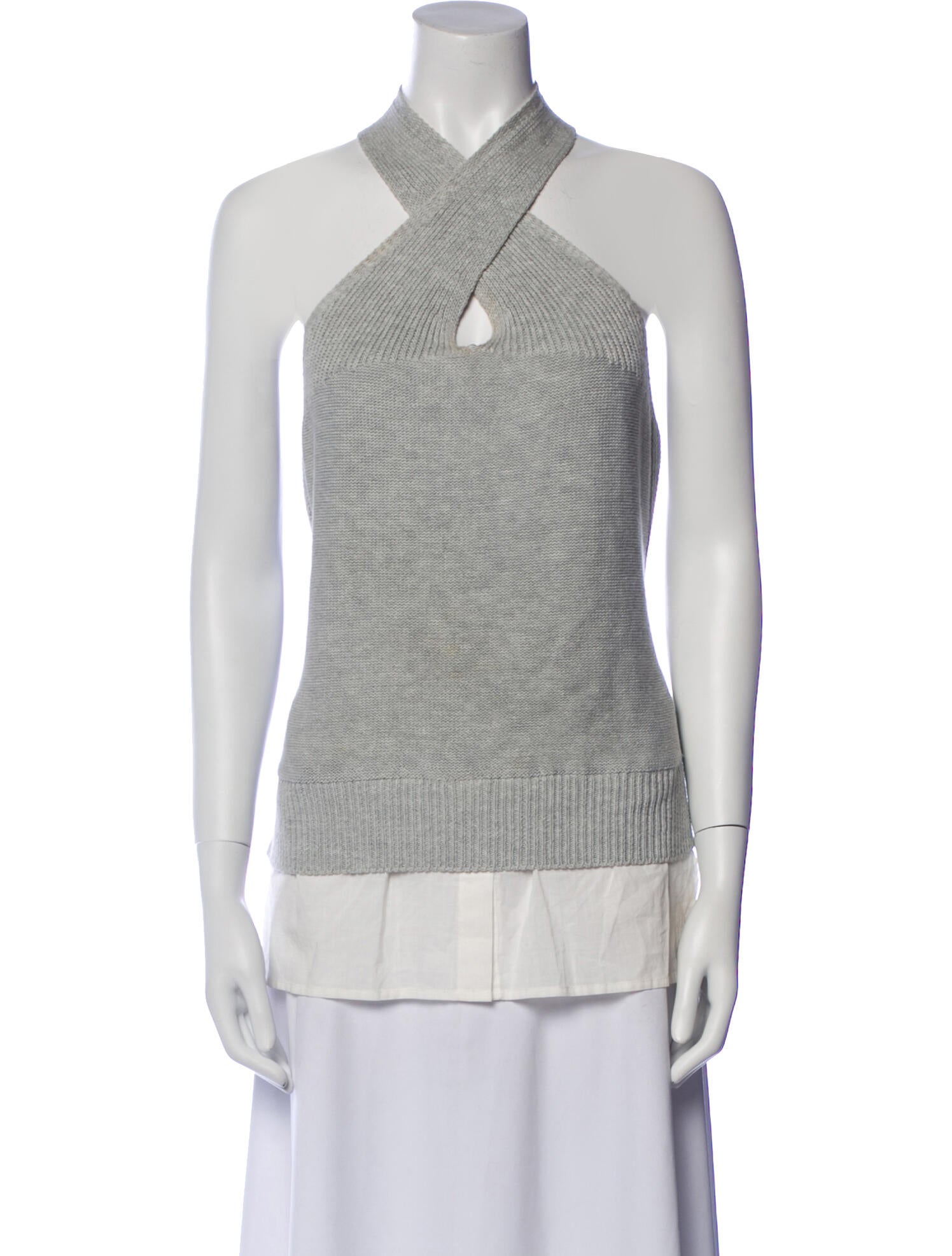 Brochu Walker Colorblock Pattern V-Neck Sweater