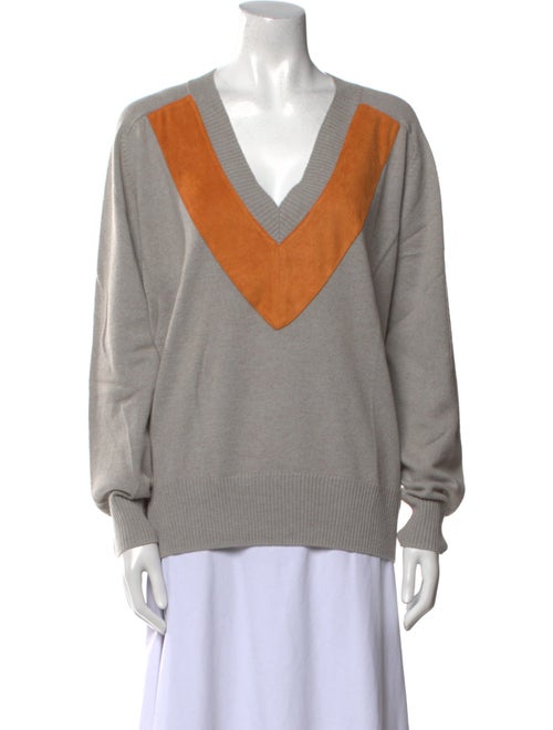 Brochu Walker Cashmere Colorblock Pattern Sweater
