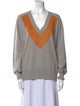 Brochu Walker Cashmere Colorblock Pattern Sweater