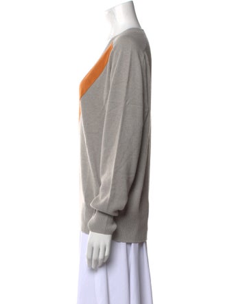 Brochu Walker Cashmere Colorblock Pattern Sweater