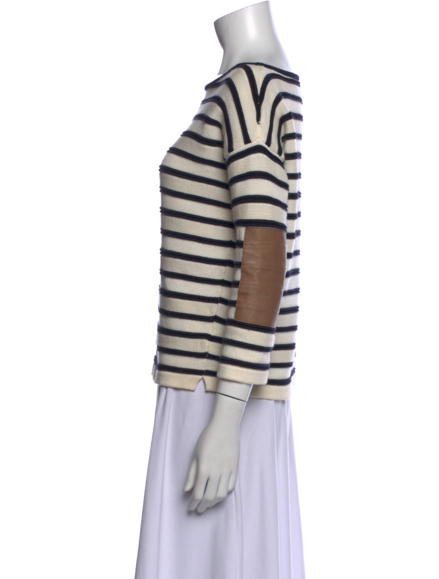 Brochu Walker Striped Bateau Neckline Sweater