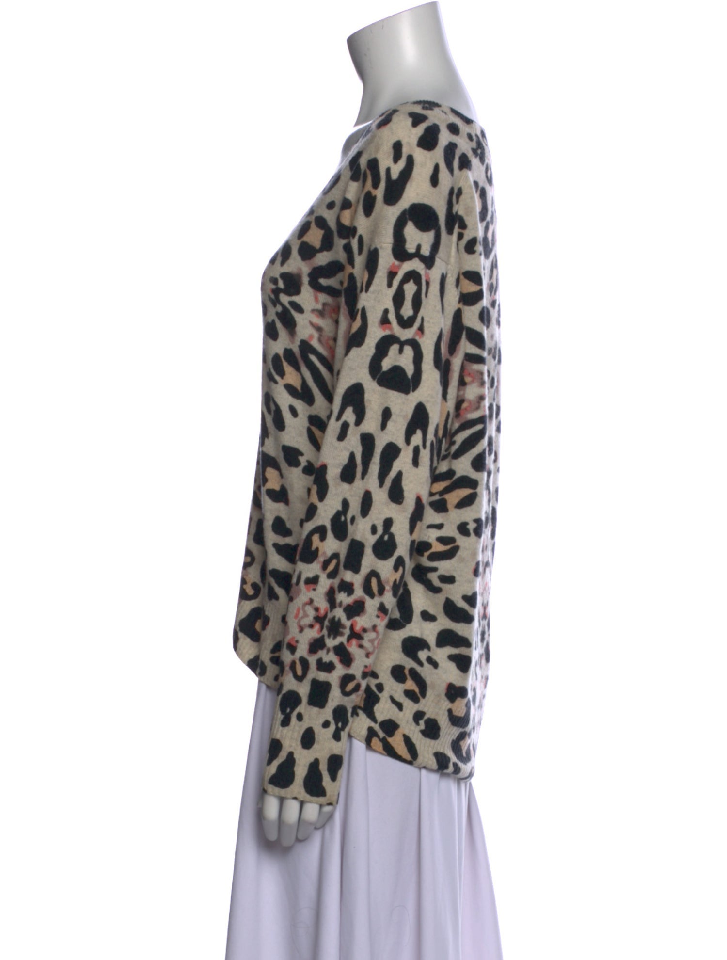 Brochu Walker Cashmere Animal Print Sweater