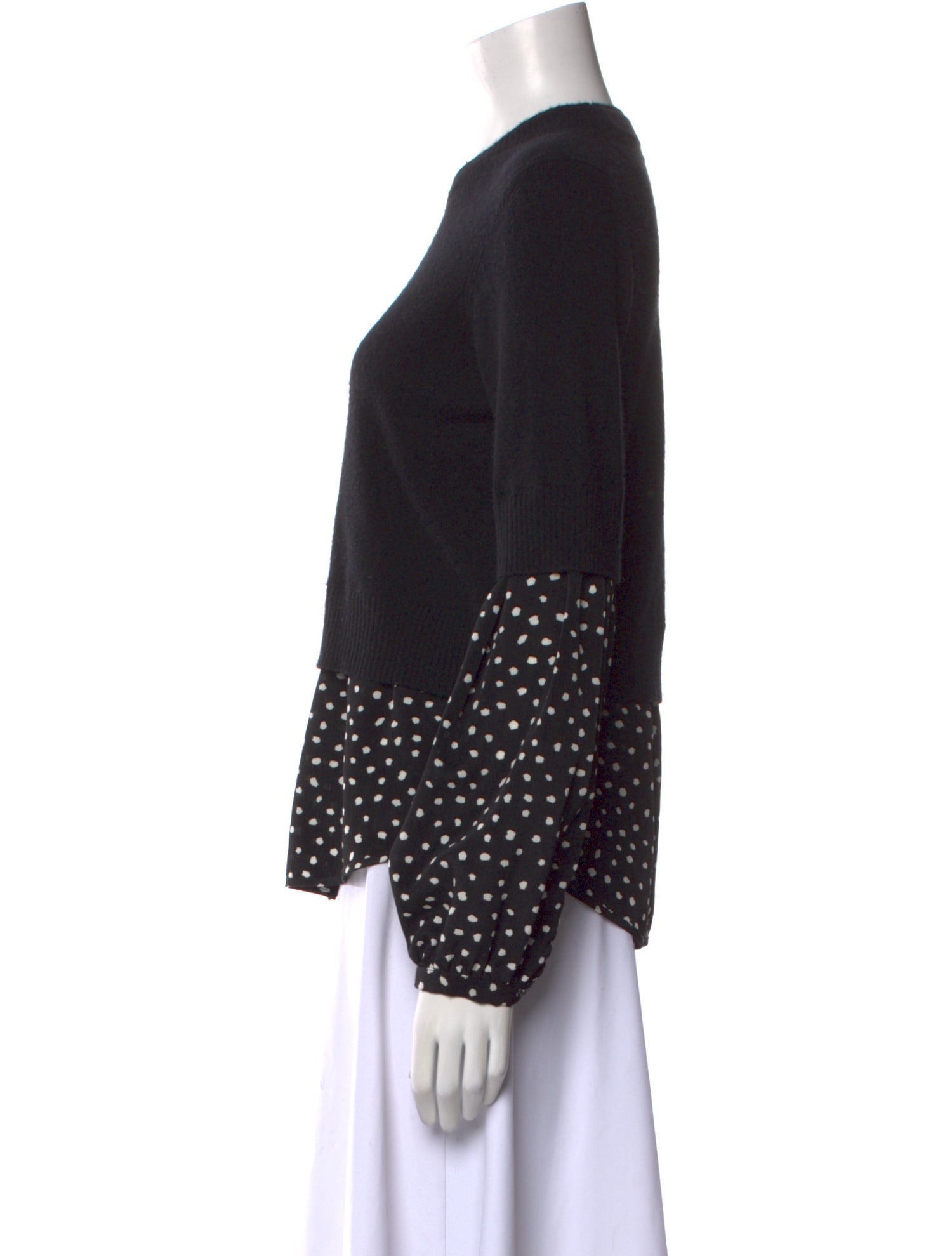 Brochu Walker Cashmere Polka Dot Print Sweater