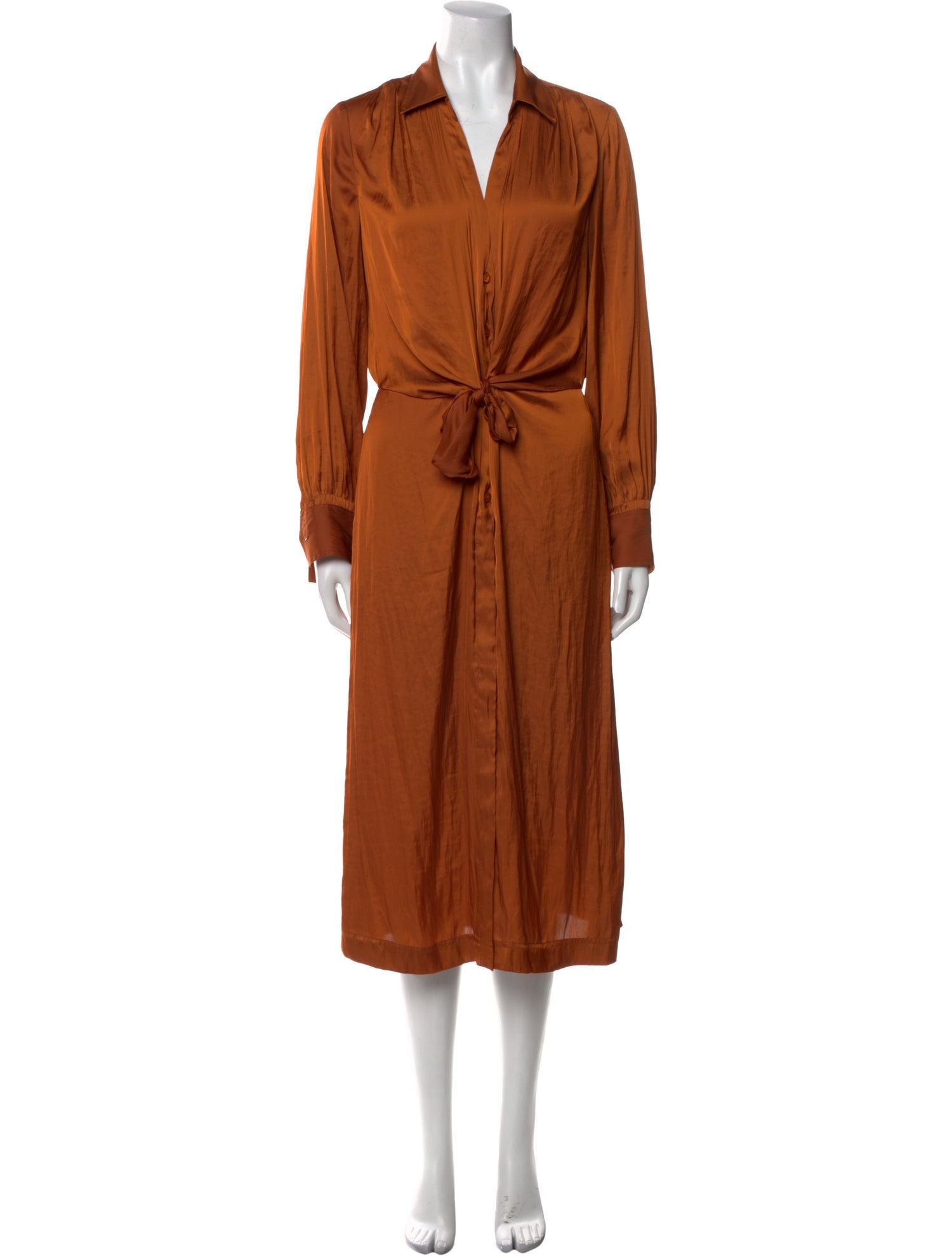 Brochu Walker V-Neck Midi Length Dress